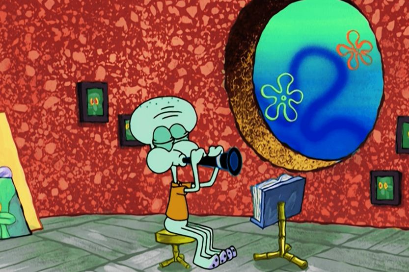 what instrument does squidward play